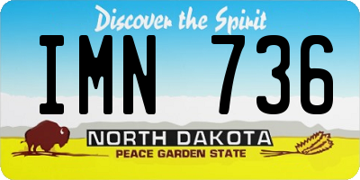 ND license plate IMN736
