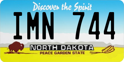 ND license plate IMN744