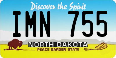 ND license plate IMN755