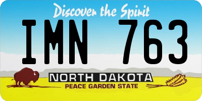 ND license plate IMN763