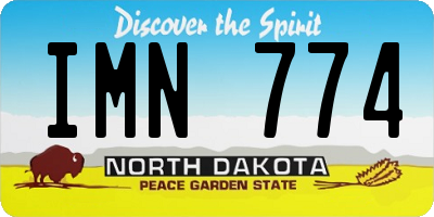 ND license plate IMN774