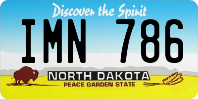 ND license plate IMN786