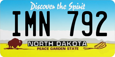 ND license plate IMN792