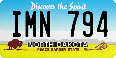 ND license plate IMN794