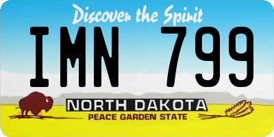 ND license plate IMN799