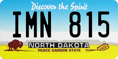 ND license plate IMN815