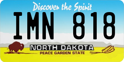 ND license plate IMN818