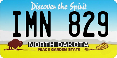 ND license plate IMN829