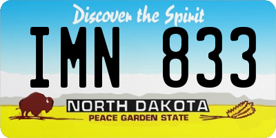 ND license plate IMN833
