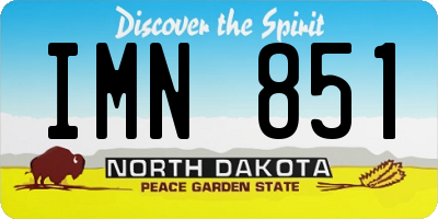 ND license plate IMN851
