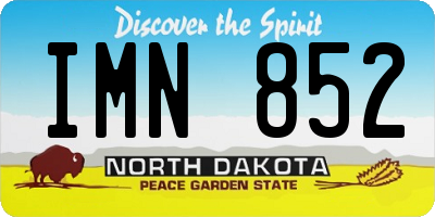 ND license plate IMN852