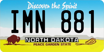 ND license plate IMN881