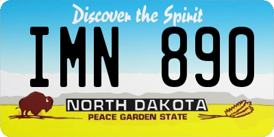 ND license plate IMN890
