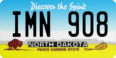 ND license plate IMN908