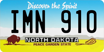 ND license plate IMN910