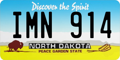 ND license plate IMN914