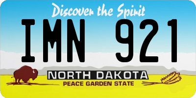 ND license plate IMN921