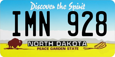 ND license plate IMN928