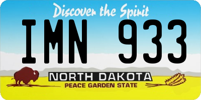 ND license plate IMN933