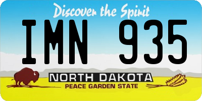 ND license plate IMN935