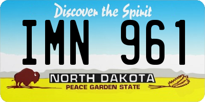 ND license plate IMN961