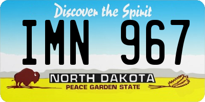 ND license plate IMN967