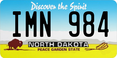 ND license plate IMN984