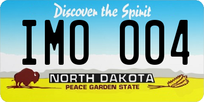 ND license plate IMO004