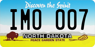 ND license plate IMO007