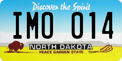 ND license plate IMO014