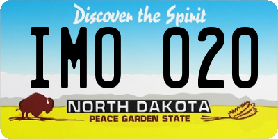 ND license plate IMO020
