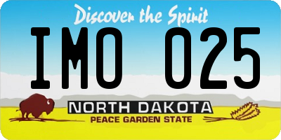 ND license plate IMO025