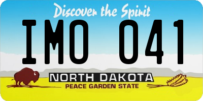 ND license plate IMO041