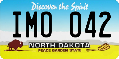 ND license plate IMO042
