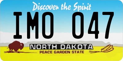 ND license plate IMO047
