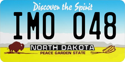 ND license plate IMO048