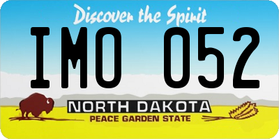 ND license plate IMO052