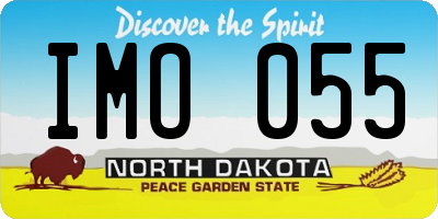 ND license plate IMO055