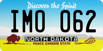 ND license plate IMO062