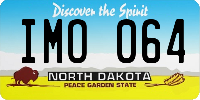 ND license plate IMO064