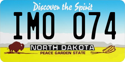 ND license plate IMO074