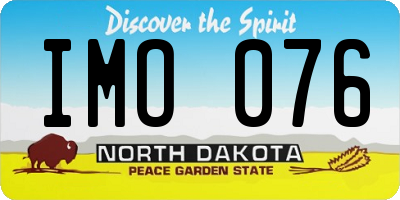 ND license plate IMO076