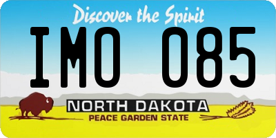 ND license plate IMO085