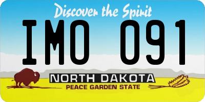 ND license plate IMO091