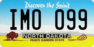 ND license plate IMO099