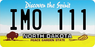 ND license plate IMO111