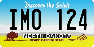 ND license plate IMO124