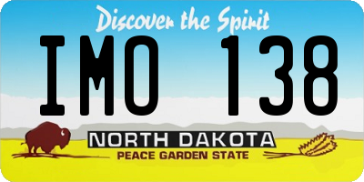 ND license plate IMO138