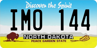 ND license plate IMO144