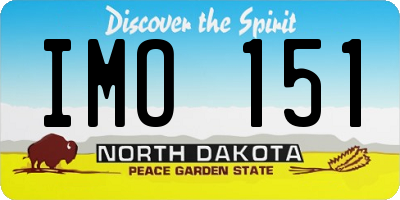 ND license plate IMO151